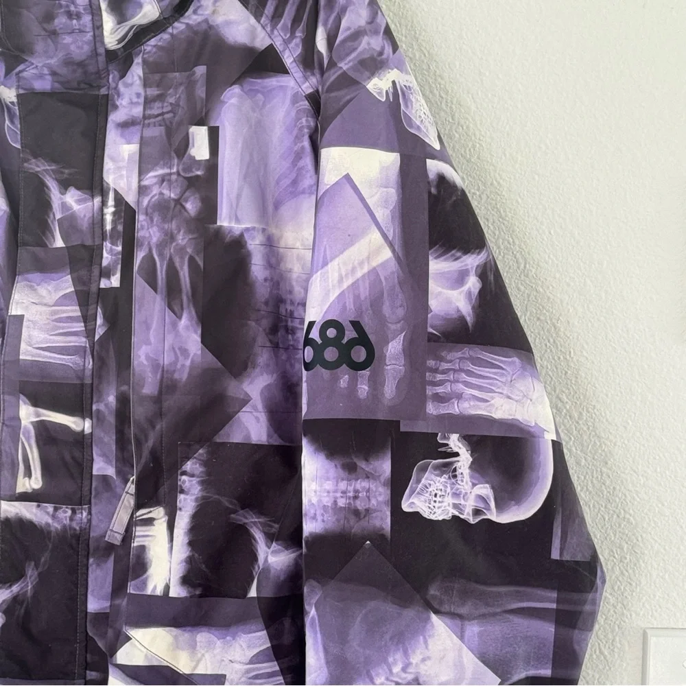 686 ACC X-Ray Jacket Purple Snowboard Ski Bones Michael Akira West Distressed XL - Picture 7 of 16